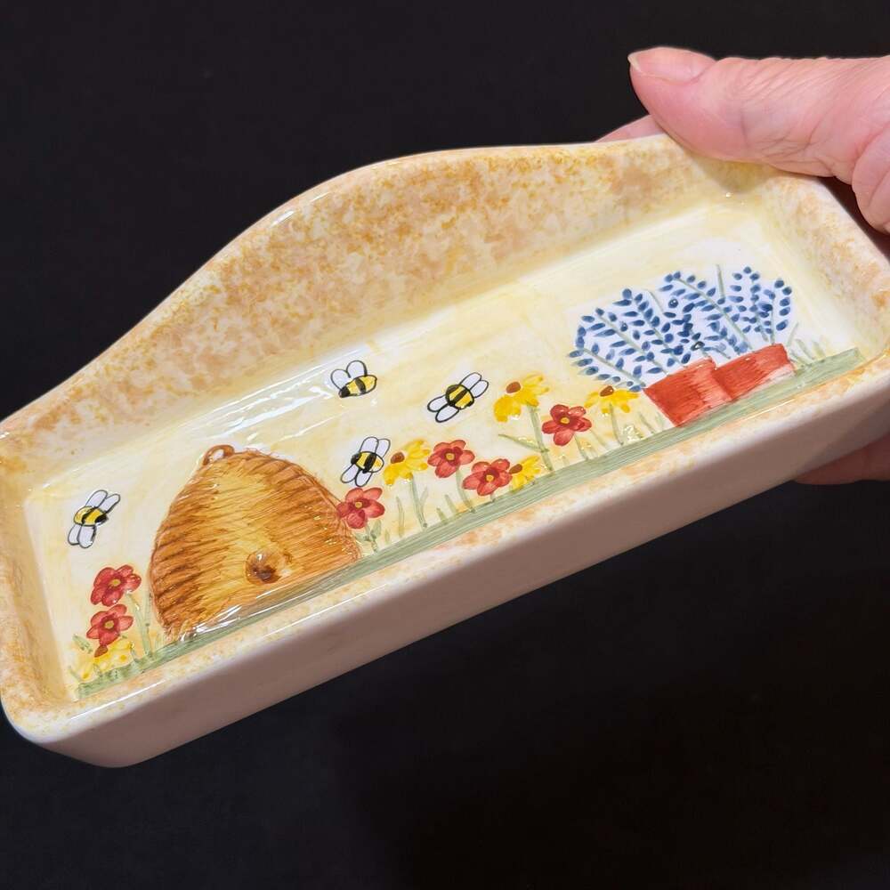 Julie Mac 'To Bee' Collection Hand-Painted Ceramic Beehive & Flowers Wall Decor
